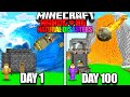 I Survived 100 Days of NATURAL DISASTERS in Hardcore Minecraft!