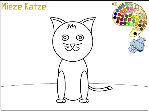 Cat Coloring Pages For Kids - Cat Coloring Pages - YouTube