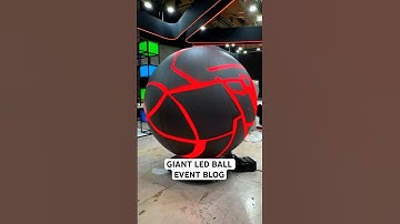 Giant LED BALL set up at expo. #ledlights #lightdesign #screen #ledscreen #eventvlog