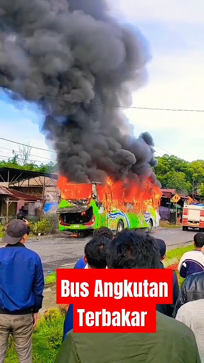 transport bus caught fire