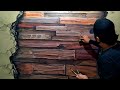 Buat Motif Dinding Wallpaper 3D !! How to paint a 3D wallpaper wall motif