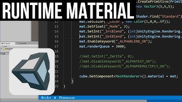 Create Transparent Material at Runtime in Unity - Change Standard Mode with C# Script API
