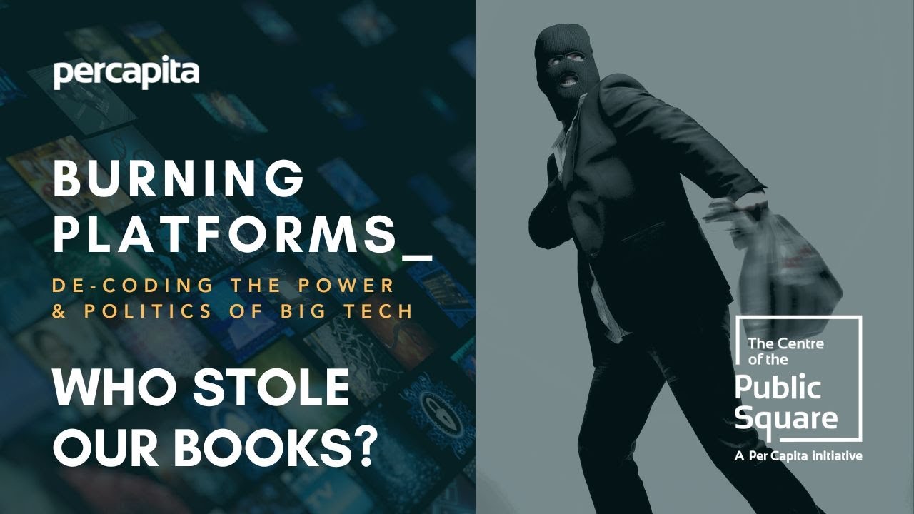 Burning Platforms podcast featuring the CEO of the Australian Writers Guild discussing AI and writers' rights, including what happens when AI scrapes writers' works for training data.