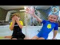 DIY Манкиту дети Даня и Диана делают бассейн. МанкиТайм / children make pool at home