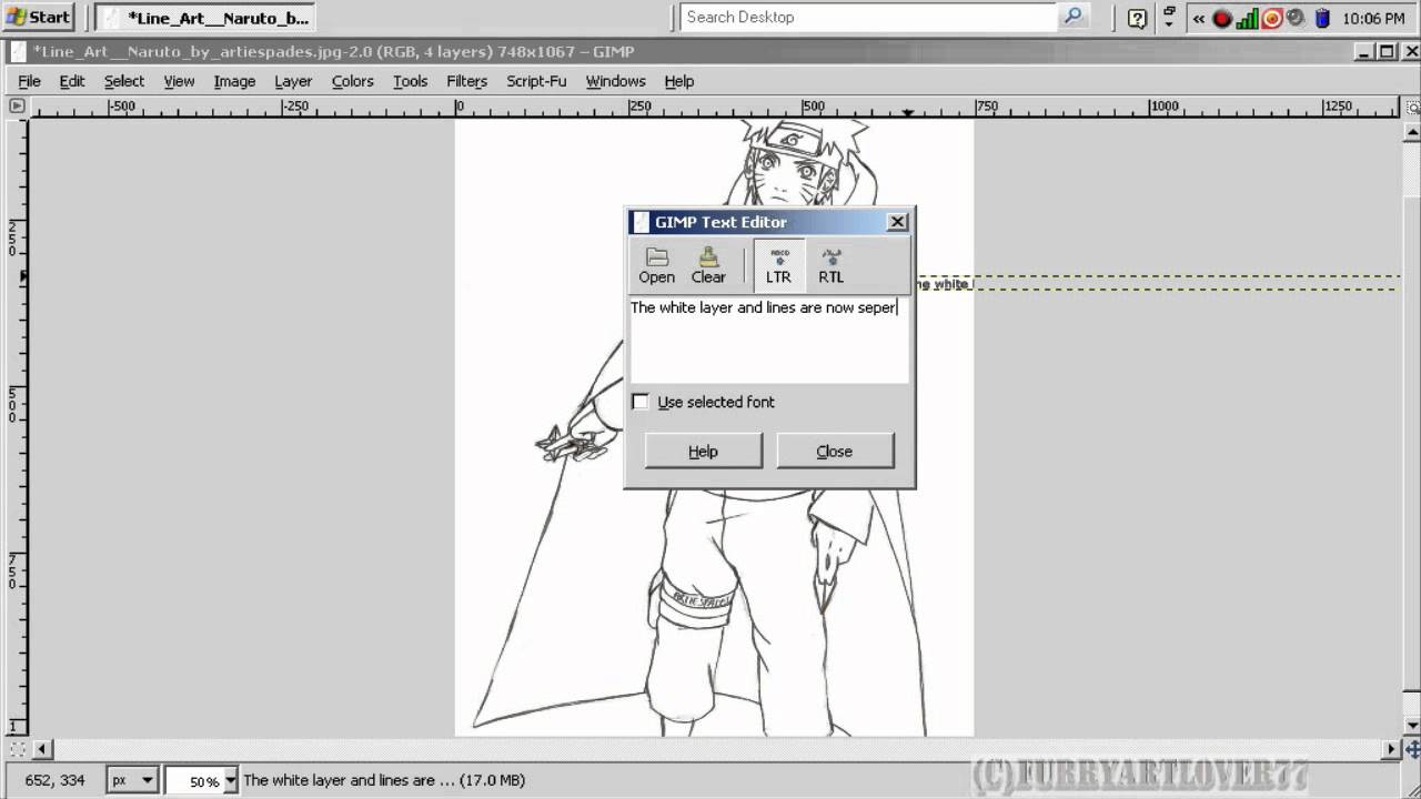 How to Color Line Art in GIMP 2.6 (specific tutorial) - YouTube