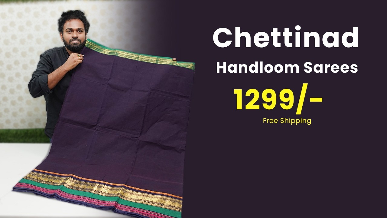 Chettinad Handloom Sarees 1299rs only | Latest Collections | Mana Handloom Sarees