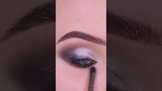 Smokey night time eye makeup look #shorts