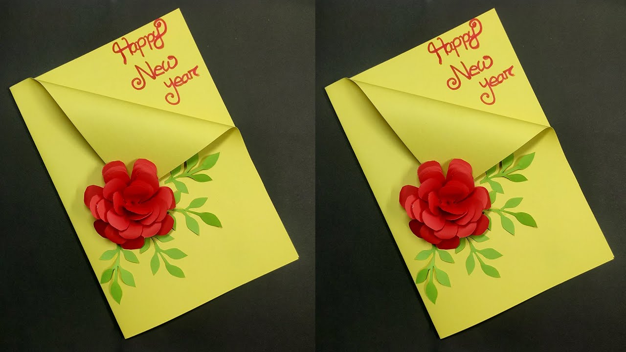 New Year Flower Greeting Cards