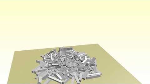 Blender 2.68 broken building,Rigid body , Finished file