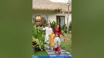 Quốc Cơ diễn xiếc cùng con gái hơn 4 tuổi trong ảnh Tết