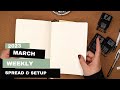 Planner Monthly Setup | March 2023 Bullet Journal | Weekly Spread