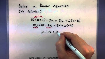 Pre-Calculus - Solve a linear equation that has no solution
