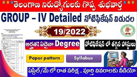 TSPSC Group 4 Detailed  Notification Released, Application Process Update Aspirants by SRINIVASMech