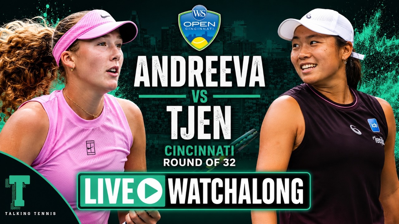 Mirra Andreeva vs Janice Tjen | Cincinnati Round of 32 | LIVE TENNIS WATCHALONG