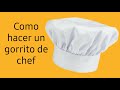 como hacer un gorro de chef para bebé, moldes incluidos.