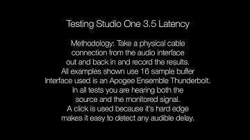 PreSonus Studio One 3.5 Roundtrip Latency Test