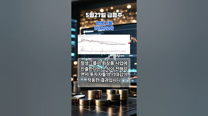 [ 5월 27일 급등주 ] 형성그룹(900270) +29.76% 급등