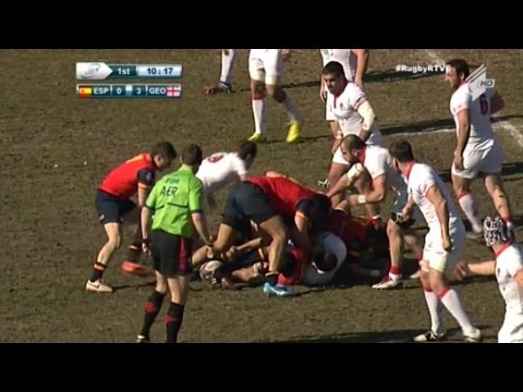 რაგბი, ერთა თასი, ესპანეთი - საქართველო, პირველი ტაიმი