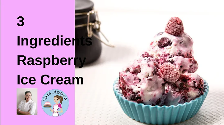 3 Ingredients Raspberry Ice Cream | NO Churn Homemade Raspberry Ice Cream