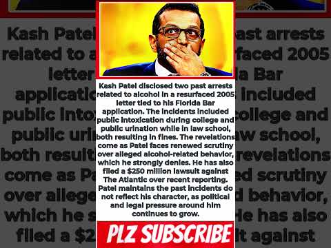 Kash Patel Was Arrested for Public Intoxication and Public Urination, Unearthed Disclosure Reveals