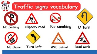 TRAFFIC SIGNS VOCABULARY || VOCABULARY IN TRAFFIC SIGNS ||TRAFFIC SIGNS IN ENGLISH