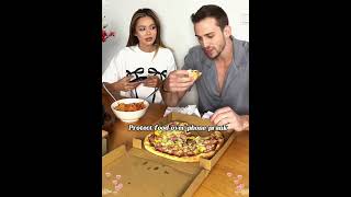 Protect food over phone prank #coupleprank #prank #reaction #fyp