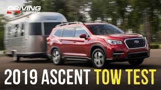 In premium, limited and touring trim levels the new 2019 subaru ascent
can tow up to 5,000 lbs. this video, host ryan douthit tows a
4,300-lbs airstream c...