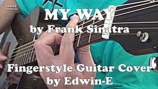 Video thumbnail of ""My Way" by Frank Sinatra - Fingerstyle Guitar Cover on Samick LW-015G  Acoustic Guitar (free Tabs)"