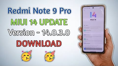 Redmi Note 9 Pro Miui 14 Update Version - 14.0.3.0 Download 🥳🥳