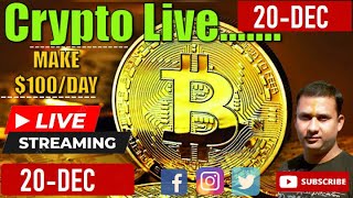 BTC Live | Bitcoin Live Trading In Hindi | Bitcoin Live Scalp Trading | 20 Dec | Crypto Trading Live