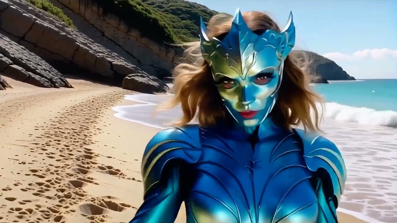 Latex Enchantress: Ancient Ocean Spirit Shifts into Modern Latex Form