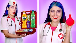 Sneak Food Into the Hospital! Funny Situations & Best DIY Pranks by Crafty Panda Fun