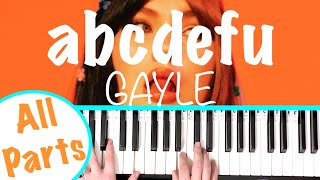 How to play ABCDEFU - GAYLE Piano Tutorial (Chords Accompaniment)