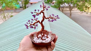 [Bonsai Handmade]How To Make Mini Bonsai Tree Wire Copper 05