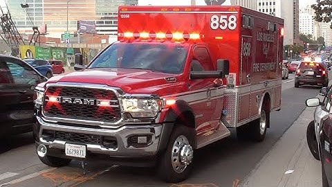 LAFD *NEW* Rescue 858 Transporting with LAPD