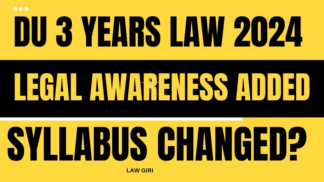 DU LLB Entrance Exam Updated Syllabus 2024 Legal Awareness DU LLB CUET du-llb-entrance-exam-updated-syllabus-2024-legal-awareness-du-llb-cuet
