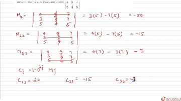 Write the minor and cofactor of each element of second column in the following determinants and ...