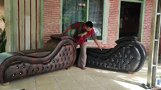 Kursi Tantra Sofa Kamasutra Terbaru Warna Custom Full Rangka Kayu Jati Furniture Jepara