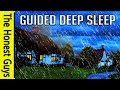 GUIDED SLEEP MEDITATION STORY: The Autumn Cottage (With Gentle Rain, Wind & Fire Sounds)