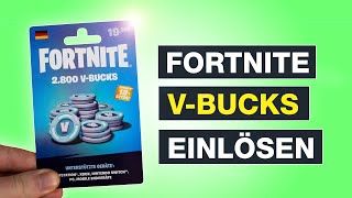 Fortnite V Bucks Karten einlösen  Guthaben Code auf Geschenkkarte  Tutorial  Testventure