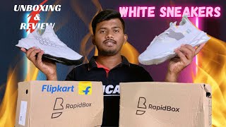 UNBOXING: 2 BEST WHITE SNEAKERS FROM😍RAPID BOX | UNDER 500 | RAFIQUE SAYYED screenshot 2