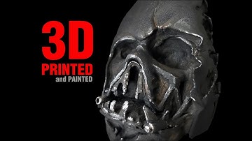 Darth Vader Melted Helmet replica 3D printed and painted