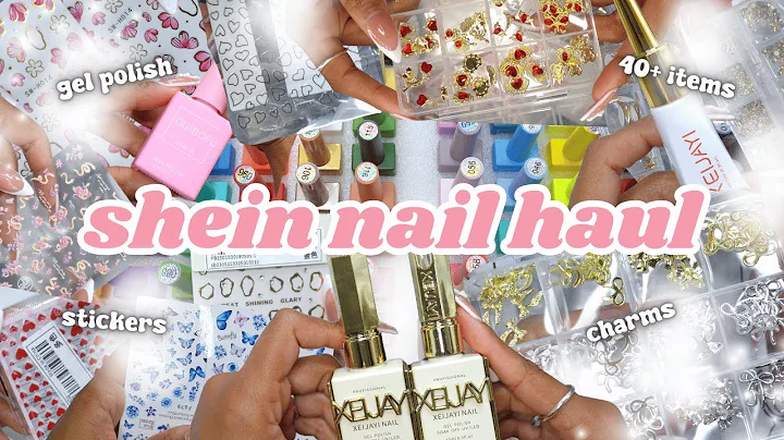SHEIN Nail Haul💅🏾💖 | Nail Charms, Stickers, Supplies, 120 Gel Polish Set | Links & Prices