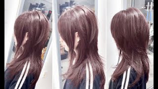 Beautiful Long Layered Haircut Tutorial with Curtain Bangs &amp; Disconnected Layers