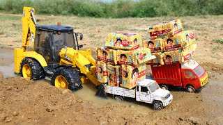 Mahindra Bolero Accident Deep Pit Pulling Out Jcb 5Cx ? Parleg Loading Tractor | Jcb Cartoon | Cstoy