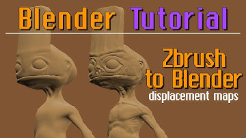 Blender Tutorial - Displacement Maps - Zbrush to Blender