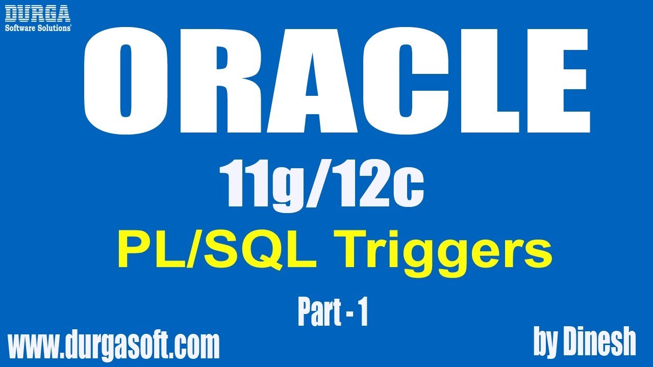 ⁣Oracle || PL/SQL Triggers Part-1 by Dinesh