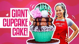 How To Make A GIANT CUPCAKE CAKE | THE SCRAN LINE & Yolanda Gampp | How To Cake It