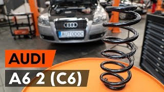 Come cambiare Molla Ammortizzatore posteriore (sinistro e destro) Audi A6 C6 Avant - video tutorial