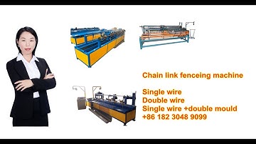 New types single wire and double wire together chain link fence weaving machine +86 182 3048 9099